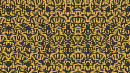 Yellow and Dark Geometric Pattern Background, Vector abstract, Love Geometric Pattern
