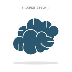 Vector symbol. Cloud icon illustration. Stock vector symbol illustration design.