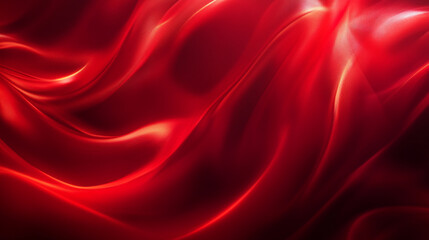 Red satin fabric flows elegantly, capturing the essence of Valentine's Day romance