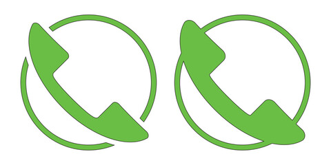 Phone icon. Illustration of a telephone call.