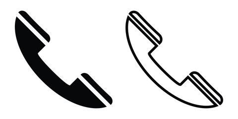 Phone icon. Illustration of a telephone call.