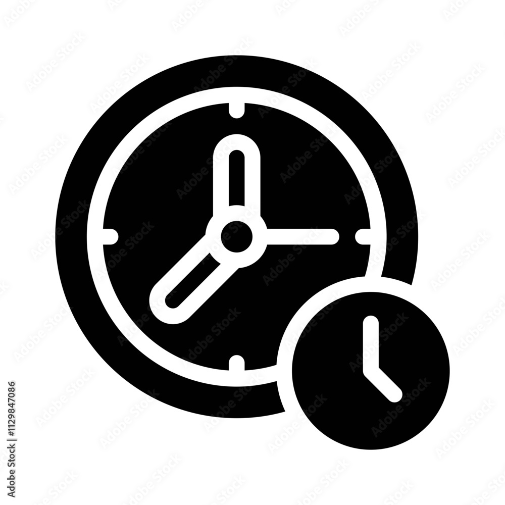 Wall mural hourly glyph icon