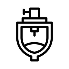Obraz premium urinal line icon