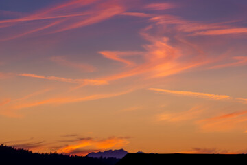 sunset in the sky