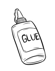 glue digital drawing illustration isolated