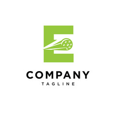 Letter E Pickleball Logo Icon Vector