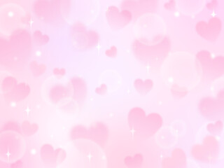 キラキラハートが浮かぶ可愛いグラデーション背景