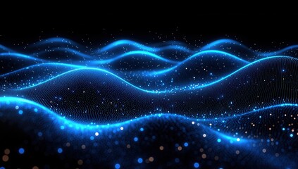 Obraz premium A colorful wave of light with blue, red and pink colors