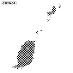 Map outline of Grenada showcasing its geographic details and neighboring islands