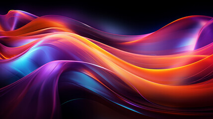 Abstract Colorful Fluid Waves Graphic Design