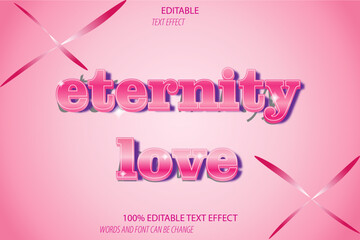  eternity love editable text effect 3d emboss modern style