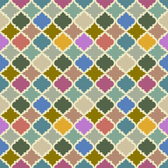 multicolor Geomatric Ethnic seamless pattern