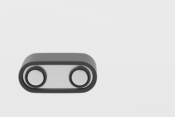 3D Empty conveyor belt roller icon isolated on transparent background. Minimal Cartoon Empty conveyor belt icon. Logistics manufacturing and Factory industrial Concept. Automate transport. 3d render.