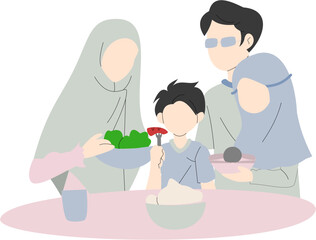 Family breakfast routine