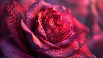 Velvet Sunset A Macro Journey into the Blooming of a Single Rose