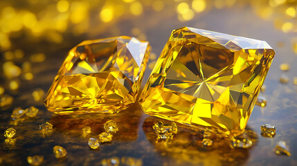 Yellow sapphires represent abundance and prosperity. Sapphire. Illustration