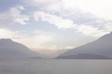 lake and mountains
