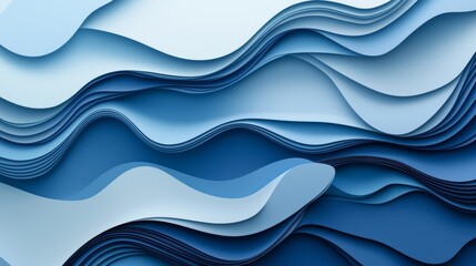 Obraz premium Abstract background for a presentation in shades of blue, featuring a smooth gradient transitioning from deep navy to soft sky blue