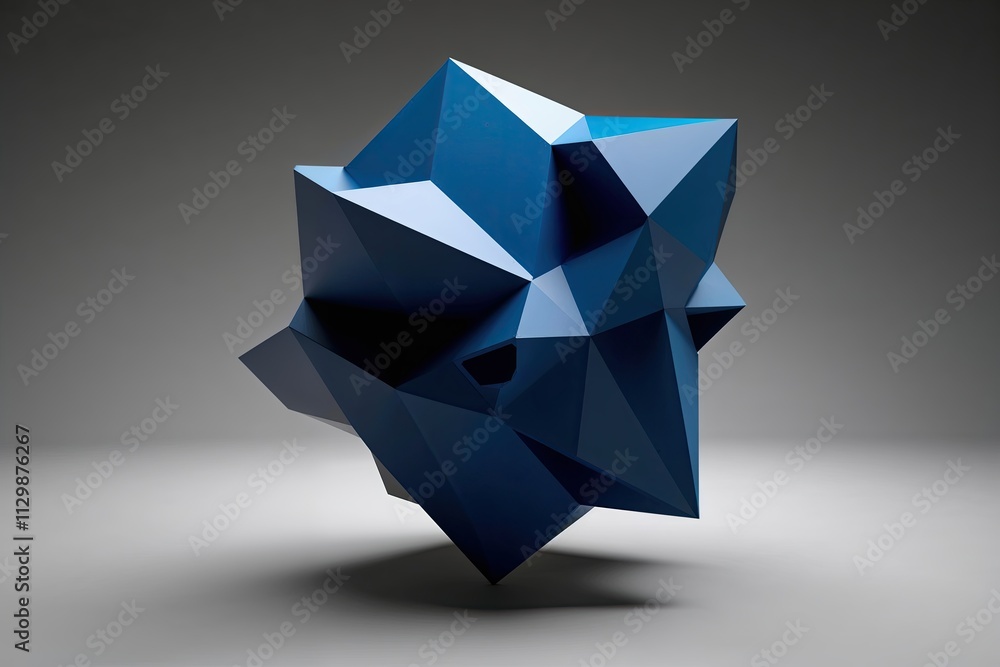 Poster revolutionary 3d polyhedral design featuring unique angular components