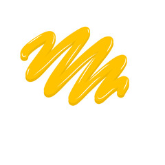 Drips of mayonnaise  cheese sauce or vanilla cream