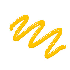 Drips of mayonnaise  cheese sauce or vanilla cream