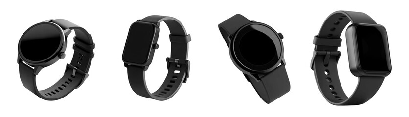 Obraz premium Smartwatch showcase with transparent background a modern display of technology in a minimalist environment