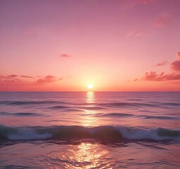 Fototapeta premium Gradient background with vibrant coral shades and pink undertones mimicking a breathtaking sunset over the ocean, gradient background, abstract gradient