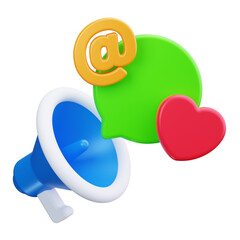 Social Media 3d Render Icons