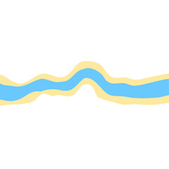 Bending wobbling river bed  meandrous river  stream or creek