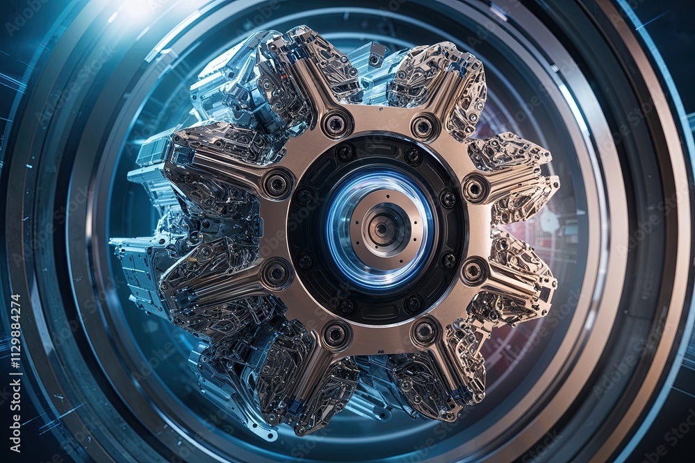 Poster 3d visualization of complex engineered mechanical design in a modern dynamic environment