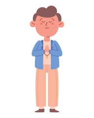 boy in first communion