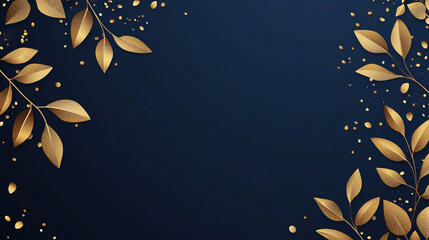 Elegant gold leaves and decorations create a festive backdrop for Christmas celebrations