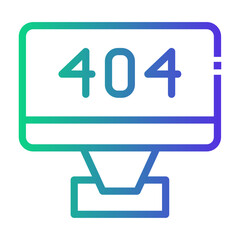 404 error Line Gradient Icon