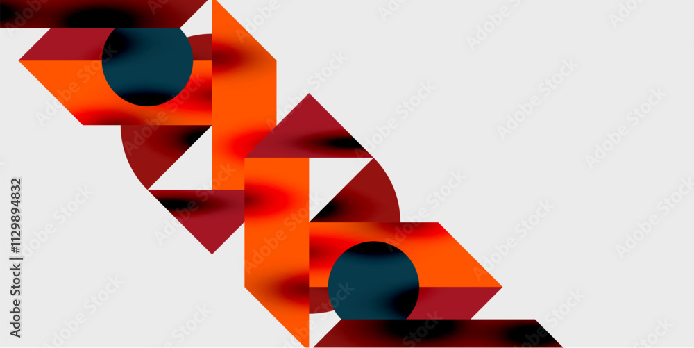 Aufkleber Vibrant abstract background circles with smooth gradients, creating a dynamic and modern design. Ideal for creative, tech, or contemporary-themed projects