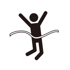 ゴールする人のピクトグラムアイコン