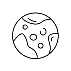 Obraz premium Planet line icon