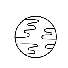 Planet line icon