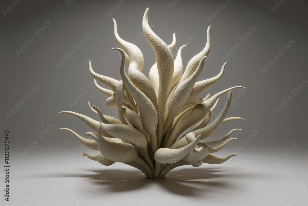 Poster 3D Organic Structure with Soft Textures and Imaginative Design