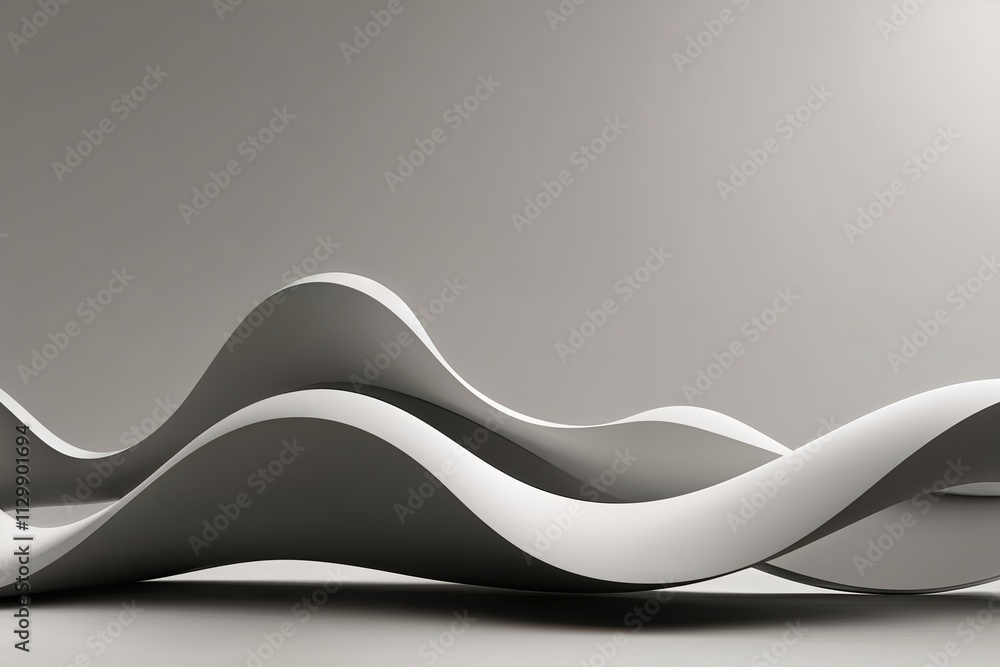 Poster sophisticated 3d design with sleek minimalist background
