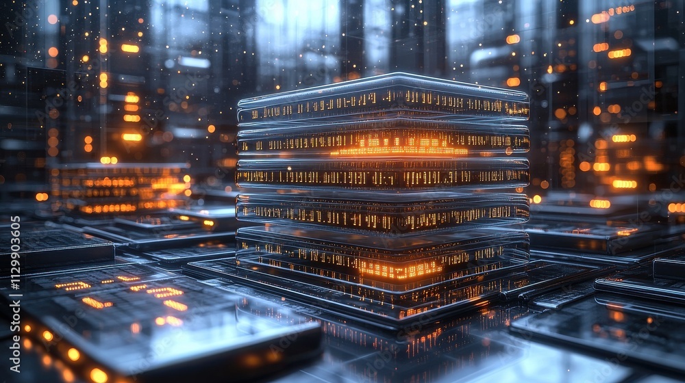 Poster innovative blockchain technology advancements in secure ecosystems digital landscape data visualizat