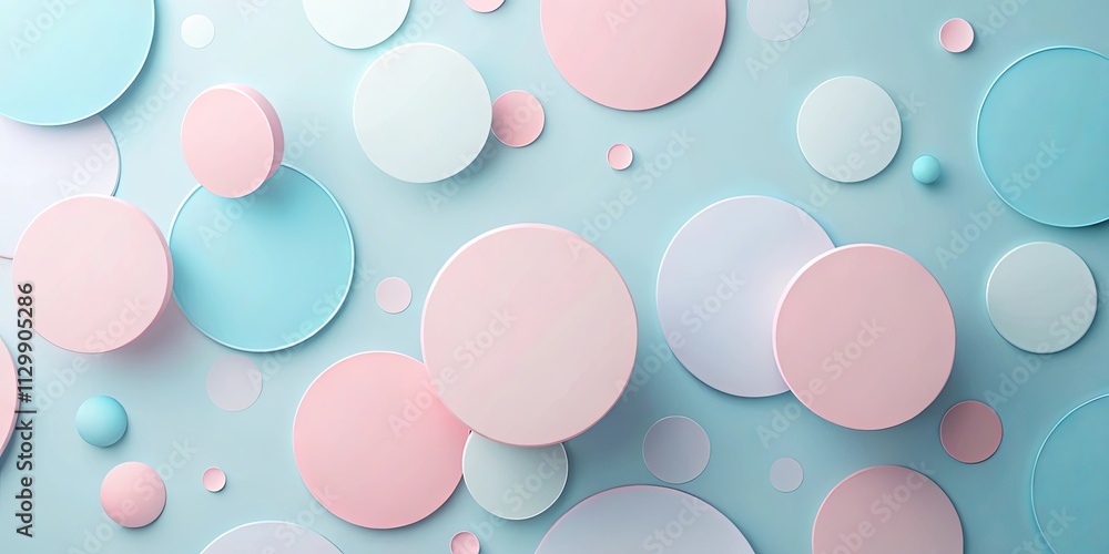 Wall mural abstract pastel circles design a soft and dreamy background for various applications