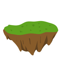 Floating islands. Cartoon game design