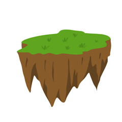 Floating islands. Cartoon game design