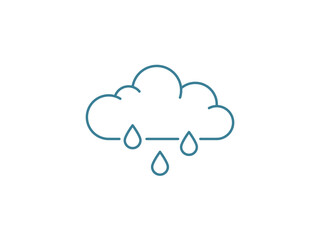 Meteorology, rainy icon. Weather forecast for day and night