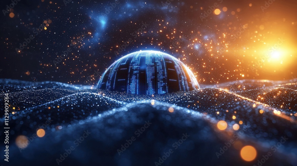 Poster innovative digital ecosystem revolutionizing secure blockchain technology virtual environment futuri