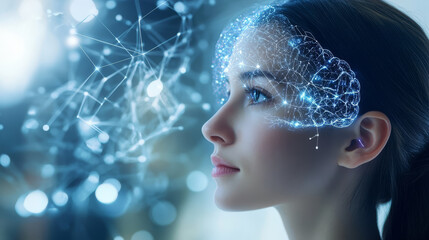 A researcher using non-invasive brain stimulation devices like tDCS to enhance cognitive abilities.