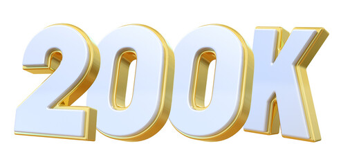 200K Follow Gold Number 