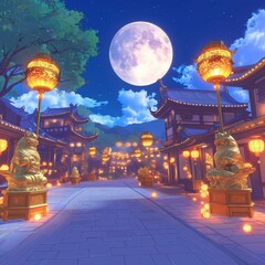 chinese new year theme for anime background