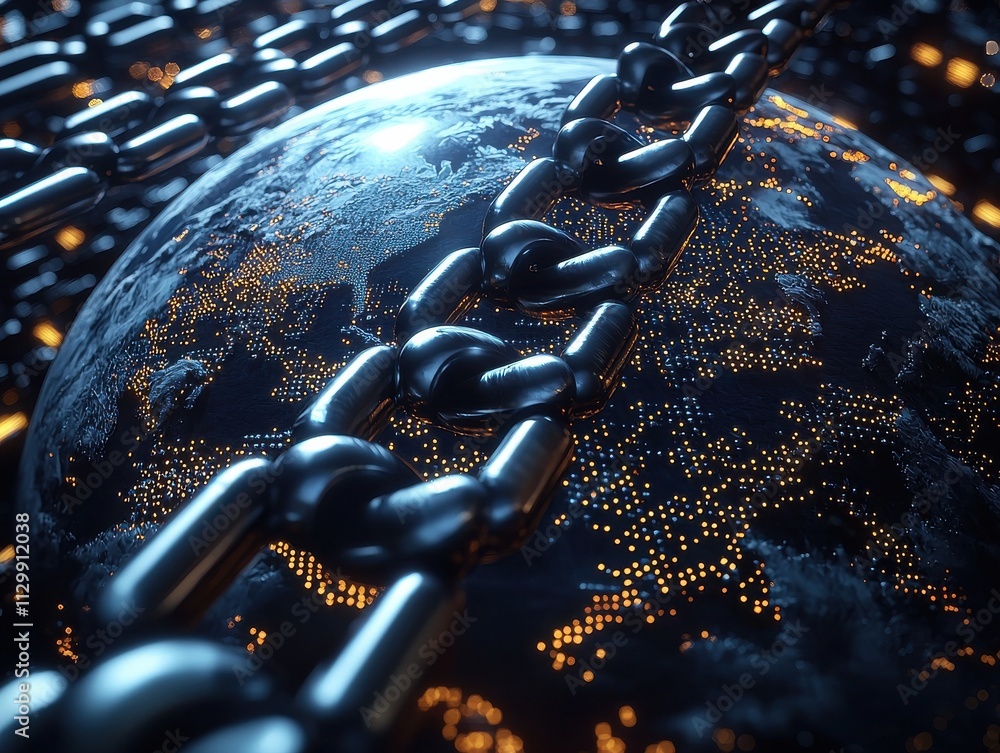 Poster exploring secure blockchain ecosystems in global technology a visual guide to innovation digital sec