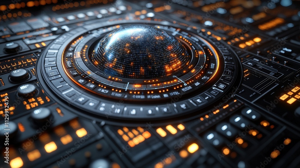 Poster innovative blockchain technology integration digital ecosystem conceptual artwork futuristic environ